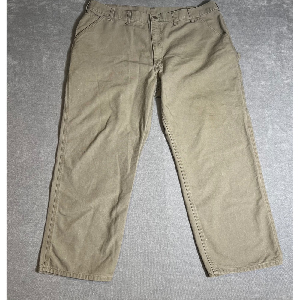 Carhartt B11 DES Washed Duck Work Dungaree Pants Desert Tan 44x30 Mens B11DES